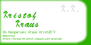 kristof kraus business card